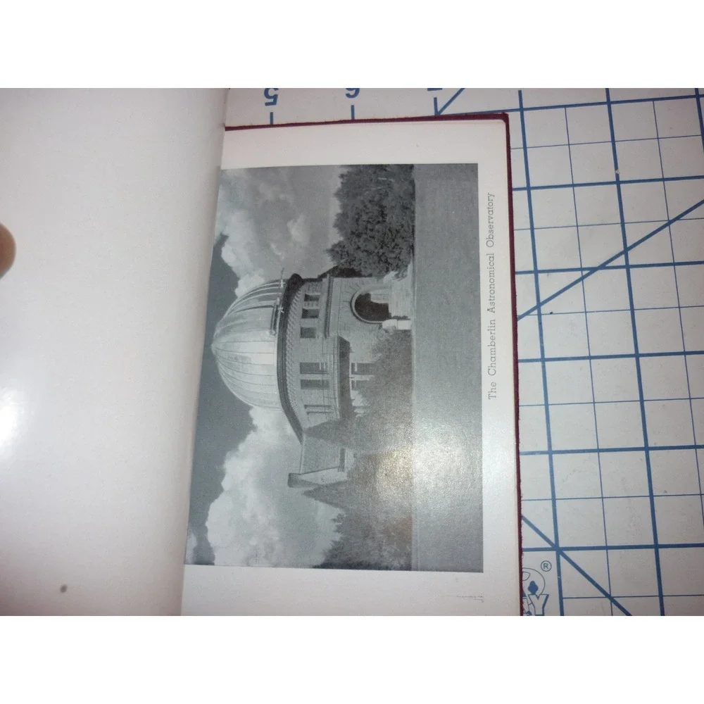Vintage University of Denver Souvenir Photo Booklet Red Leatherette DU History